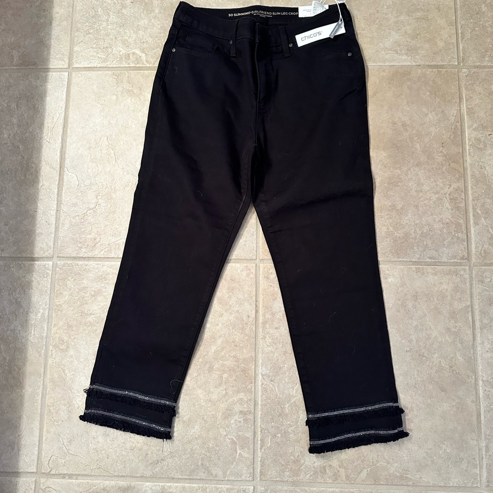 Chico's Black Women's Cropped Jeans